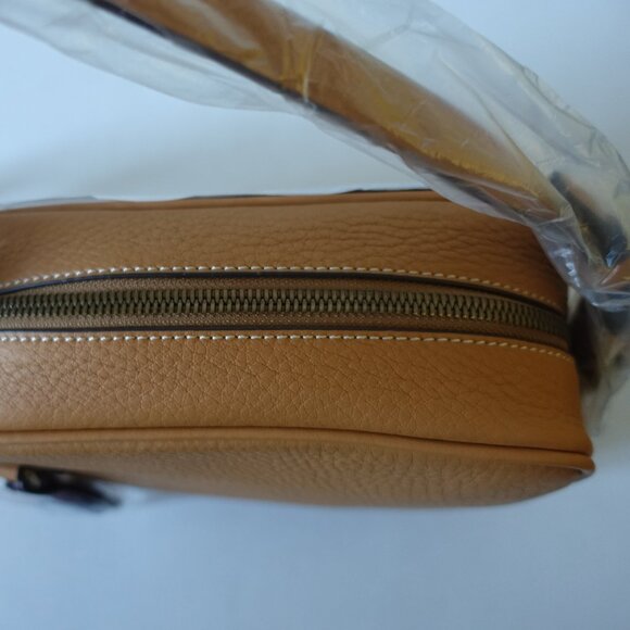 J. Crew Signet Crossbody camera Leather Bag Purse in Italian Leather brown - Picture 6 of 15